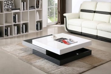 J&M Furniture White & Gray Modern CW01 Coffee Table 17772