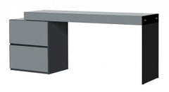 J&M Furniture Grey High Gloss Coach Modern Office Desk 18075