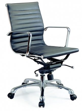 J&M Furniture Black Comfy Low Back Office Chair 176522