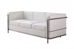 J&M Furniture White Cour Italian Leather Sofa 176551-S-W