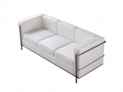 J&M Furniture White Cour Italian Leather Sofa 176551-S-W