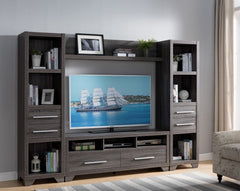 ID USA Distressed Grey 3-Shelves TV Stand 171916TV