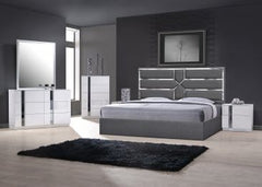 J&M Furniture Da Vinci Charcoal King Bed 18730-K