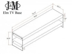 J&M Furniture Elm TV Base in Walnut 178544