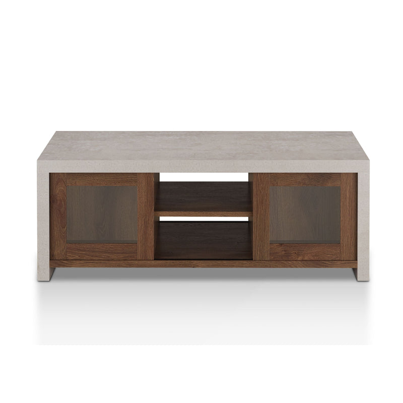 Furniture of America Wright Industrial Multi-Storage Walnut Coffee Table FGI-17900C21-CT