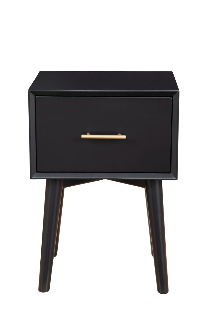 Alpine Furniture Flynn Black End Table 966BLK-62