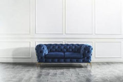 J&M Furniture Blue Glamour Love Seat 17182-L