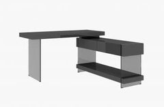 J&M Furniture Cloud Desk in Grey High Gloss 179921-D-G