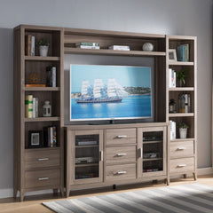 ID USA 4-Shelves Dark Taupe Audio Pier 171920