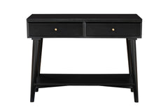 Alpine Furniture Flynn 2 Drawer Console Table 966BLK-63