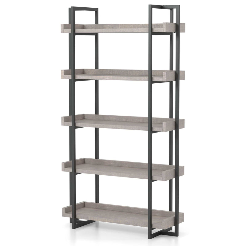 Furniture of America Lackomb Antique Gray 5-Shelf Bookshelf IDF-AC318GY