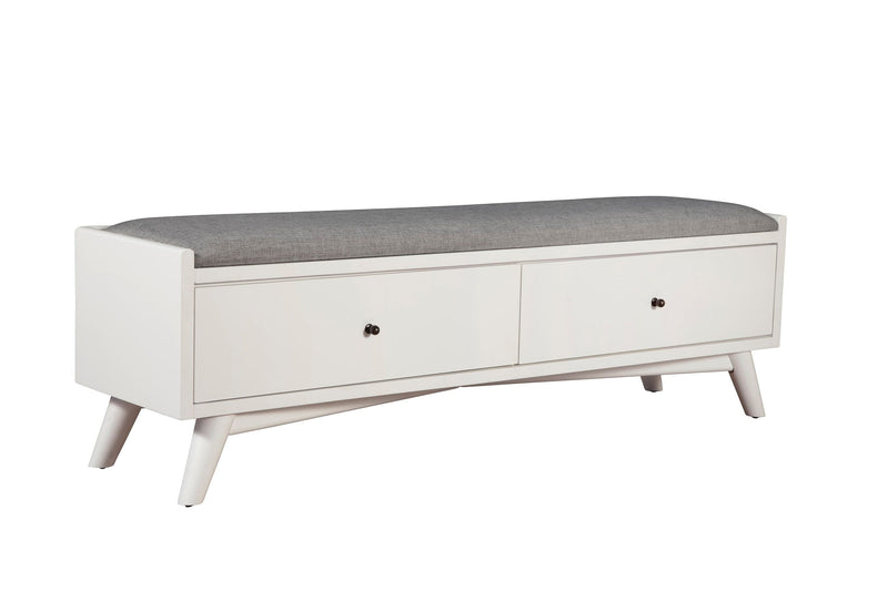 Alpine Furniture White Flynn Bench 966-W-12