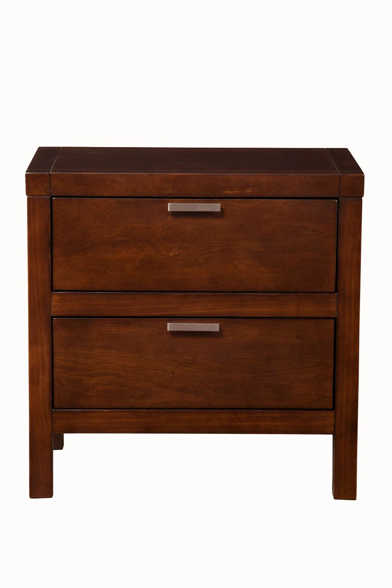 Alpine Furniture Carmel Cappuccino 2 Drawer Nightstand JR-02