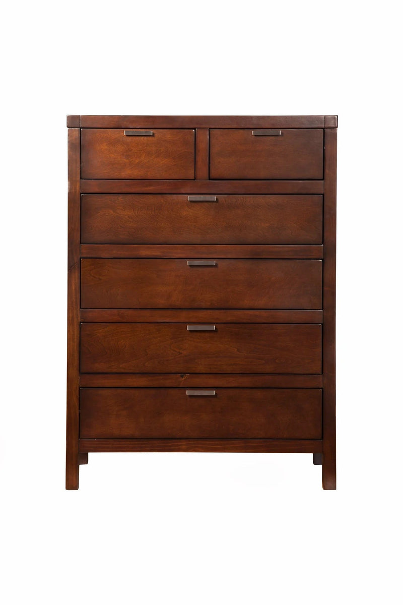 Alpine Furniture Cappuccino Carmel 6 Drawer Chest JR-05