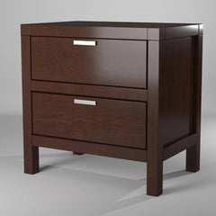 Alpine Furniture Carmel Cappuccino 2 Drawer Nightstand JR-02