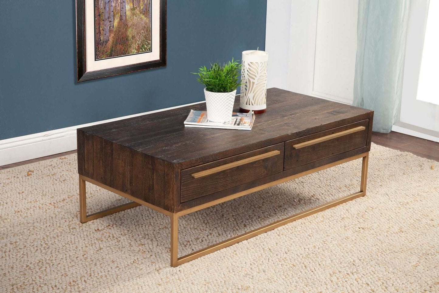 Alpine Furniture Smokey Taupe Monterey Coffee Table MON-02