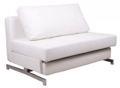 J&M Furniture White Leatherette K43-1 Premium Sofa Bed 176013-W