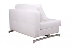 J&M Furniture White Leatherette K43-1 Premium Sofa Bed 176013-W