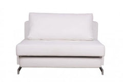 J&M Furniture White Leatherette K43-1 Premium Sofa Bed 176013-W