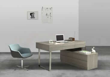 J&M Furniture LP KD12 Office Desk in Grey 17918-GR