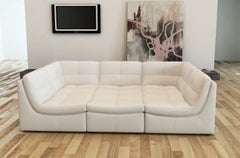 J&M Furniture 6 Pc White Modular Lego Sectional Sofa Set 176653