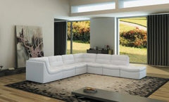 J&M Furniture 7 PC White Modular Lego Sectional Sofa Set 176656