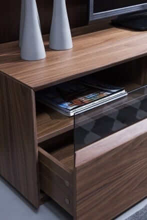 J&M Furniture Lisa TV Stand in Walnut 18271