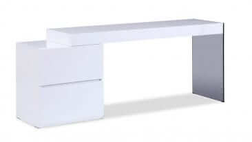 J&M Furniture Mia Modern White High Gloss Office Desk 180751