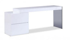 J&M Furniture Mia Modern White High Gloss Office Desk 180751