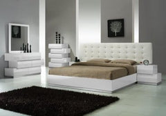 J&M Furniture White Milan 6 PC King bedroom Set 17687-K 6PC SET