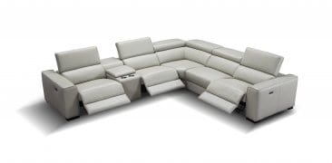 J&M Furniture Picasso 6 PC Silver Grey Motion Sectional 18865-SG