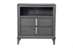 Alpine Furniture Lorraine Dark Grey TV Media Chest 8171-11