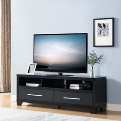 ID USA Black 3-Shelves TV Stand 27062TV