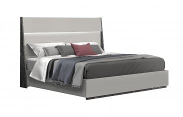 J&M Furniture Grey Stoneage Premium Lights Grigio King Bed 17455-K