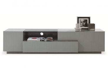 J&M Furniture Gray High Gloss TV Stand 015 Gray Lacquer 17873