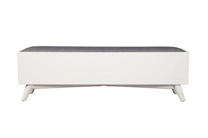 Alpine Furniture White Flynn Bench 966-W-12