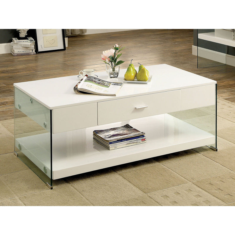 Furniture of America Beliza White Coffee Table IDF-4451WH-C