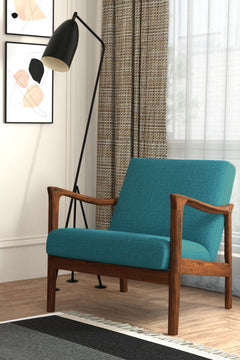 Alpine Furniture Zephyr Turquoise Lounge Chair RT641A-TUR