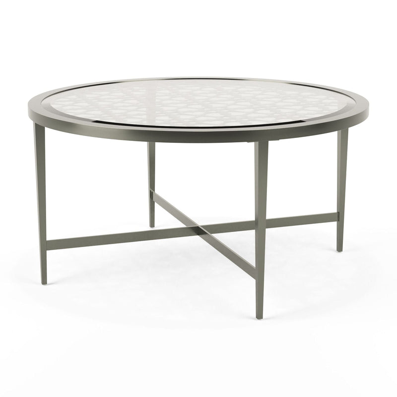 Furniture of America Seridian Contemporary Glass Top Coffee Table IDF-4743C