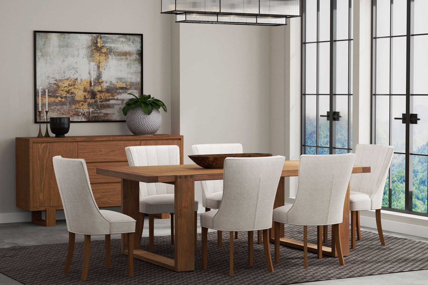 Alpine Furniture Ayala Cappuccino Dining Table 3385-01