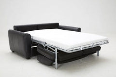 J&M Furniture Black Leather Ventura Sofa Bed 18232