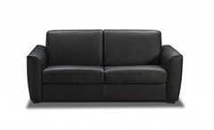 J&M Furniture Black Leather Ventura Sofa Bed 18232