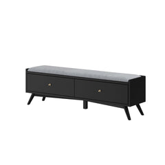 Alpine Furniture Flynn Black Bench 966BLK-12