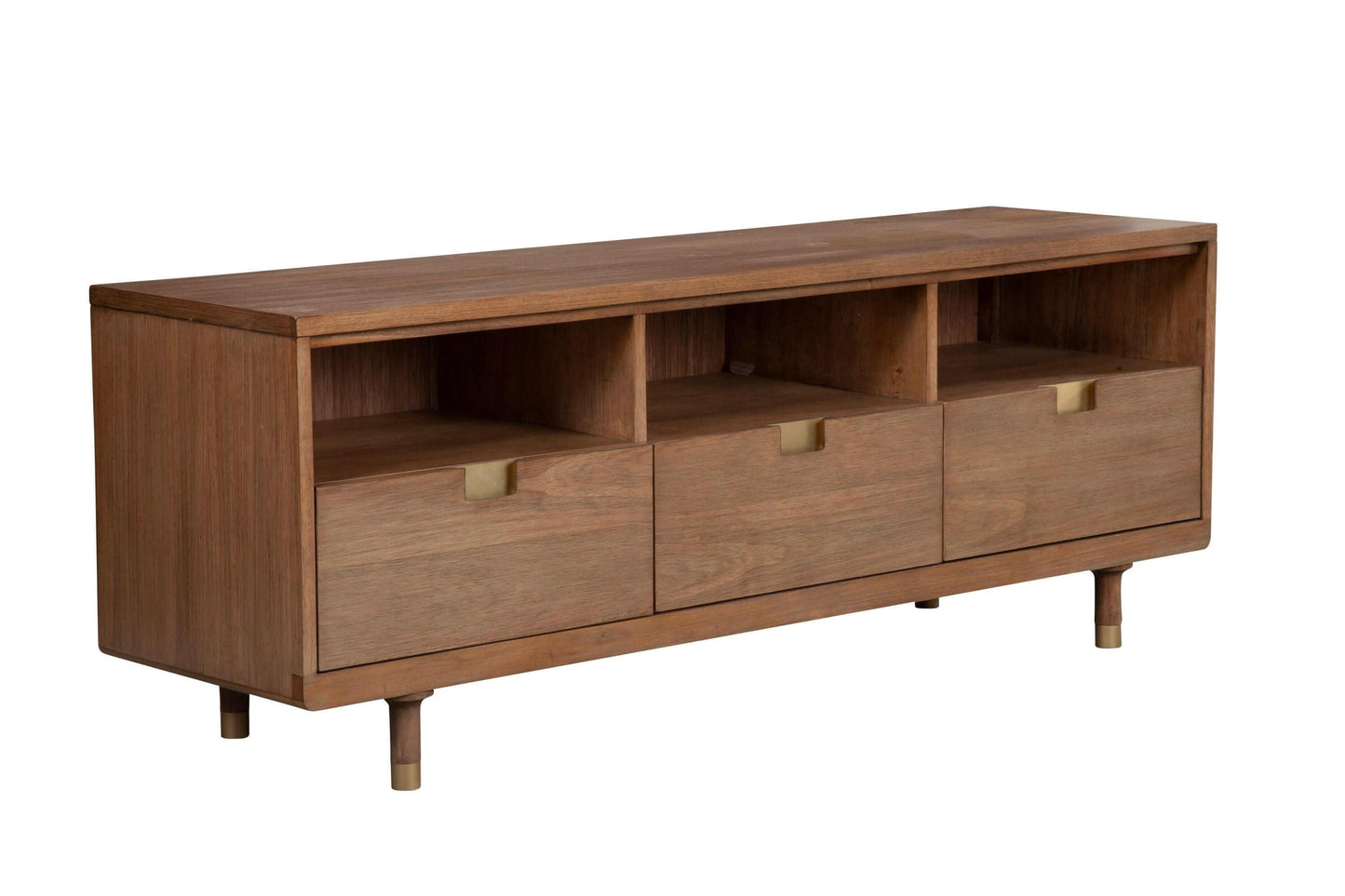 Alpine Furniture Easton 3 Open Shelves Sand TV Console 2088-10