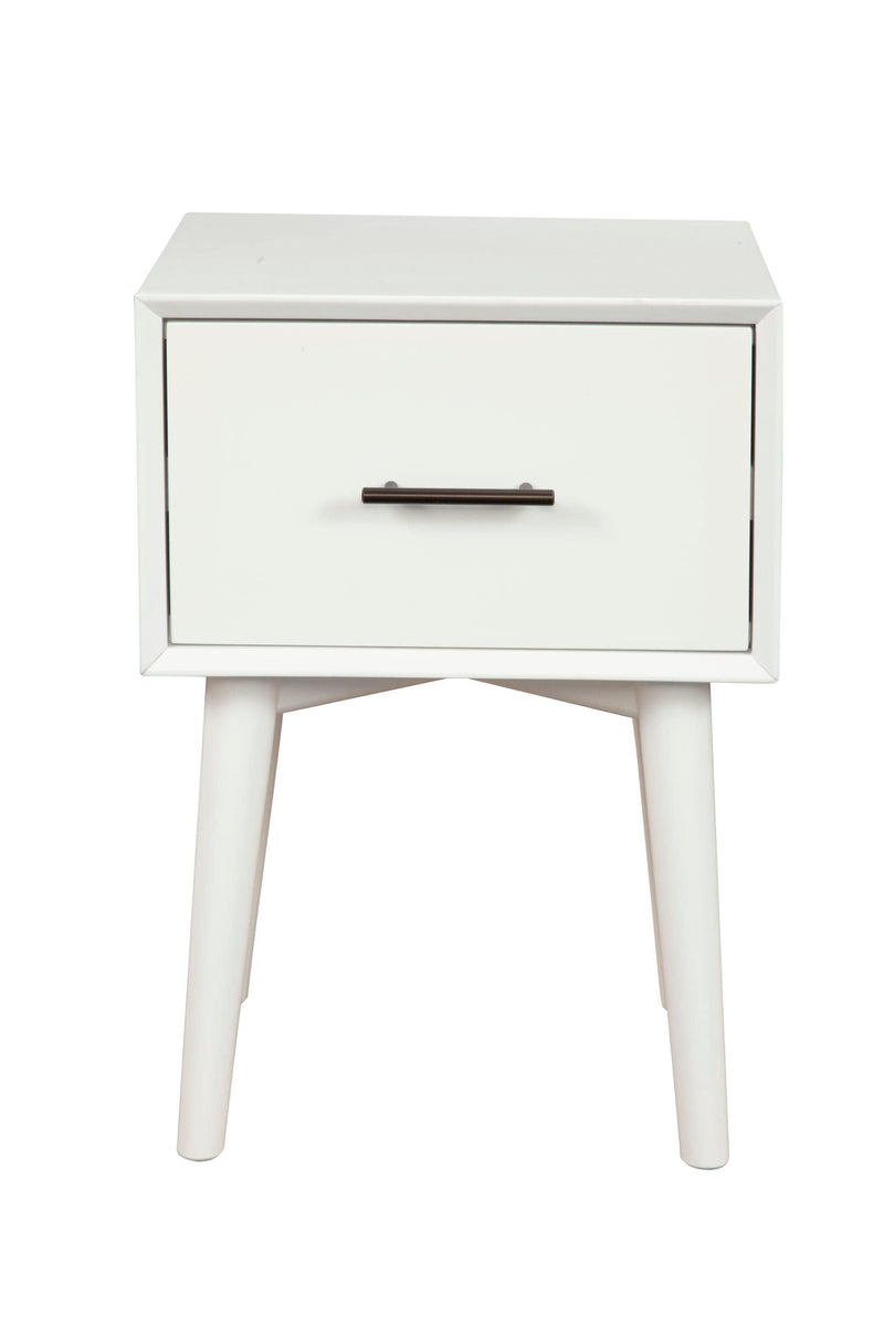 Alpine Furniture Flynn White End Table 966-W-62