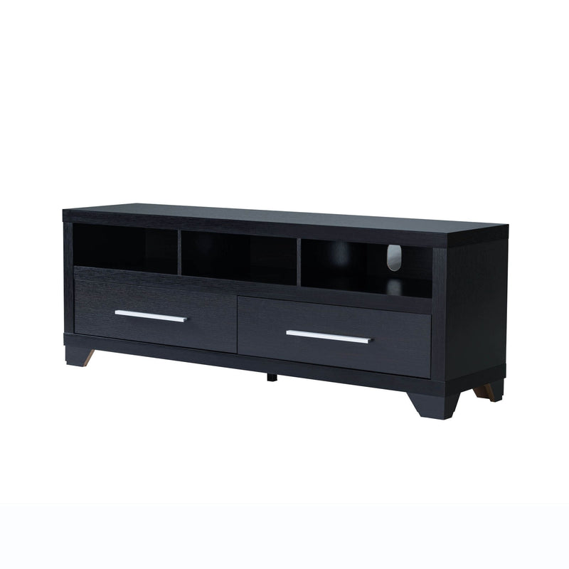 ID USA Black 3-Shelves TV Stand 27062TV