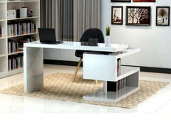 J&M Furniture White A33 Office Desk 17914