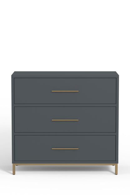 Alpine Furniture Madelyn Slate Gray Three Drawer Small Chest 2010G-04