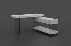 J&M Furniture White High Gloss Cloud Desk 179921-D