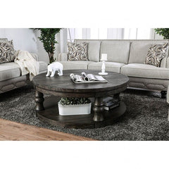 Furniture of America Beethoven Antique Gray Coffee Table IDF-4424GY-C